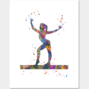 Gymnastics balance beam Posters and Art